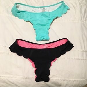 Victoria’s Secret Scalloped bottom swimsuits